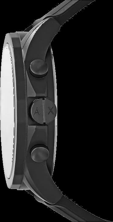 Montre Homme Armani Exchange AX1343 en acier poli et silicone noir vue 2