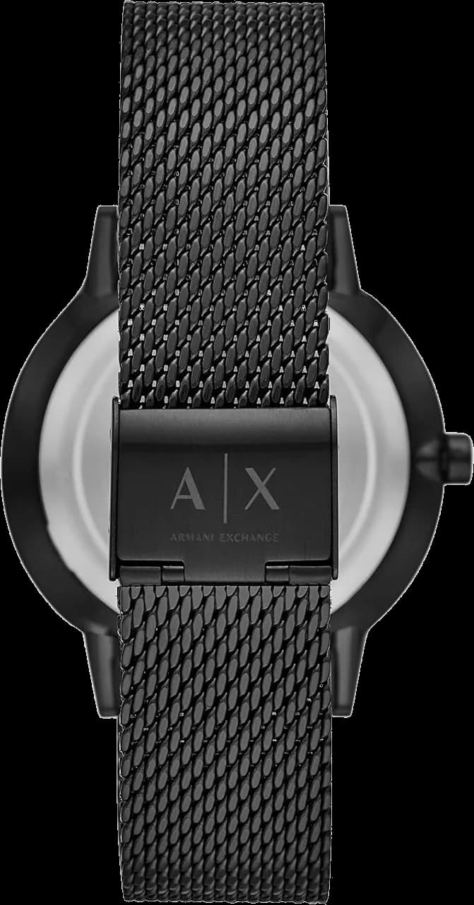 Montre Armani Exchange AX2716 en maille milanaise noire vue 3