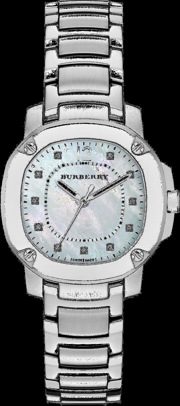 Montre Femme Burberry BBY1804 The Britain Acier Nacre et Cristaux Swarovski