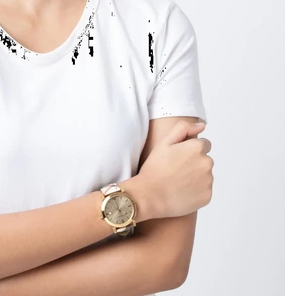 Montre Femme Burberry BU9026 The City Cadran Argenté et Cuir Noir vue 5