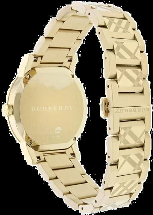 Montre Femme Burberry BU9038 Acier Doré Cadran Motif Check vue 3