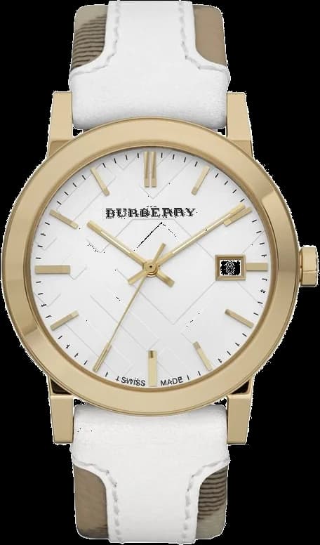 Montre Femme Burberry BU9110 Bracelet Cuir Bicolore et Verre Saphir