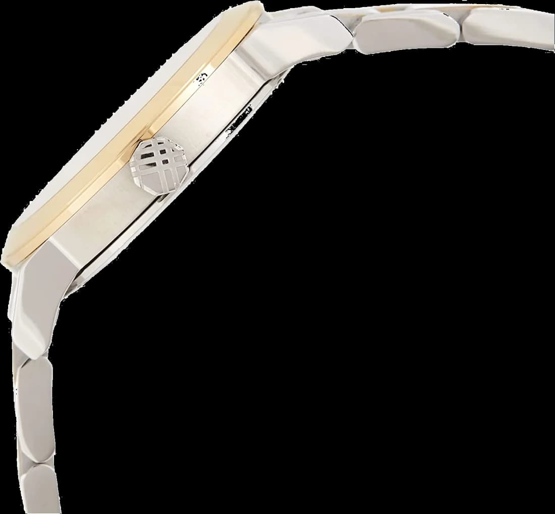 Montre Femme Burberry BU9115 The City Acier Bicolore Cadran Check vue 2