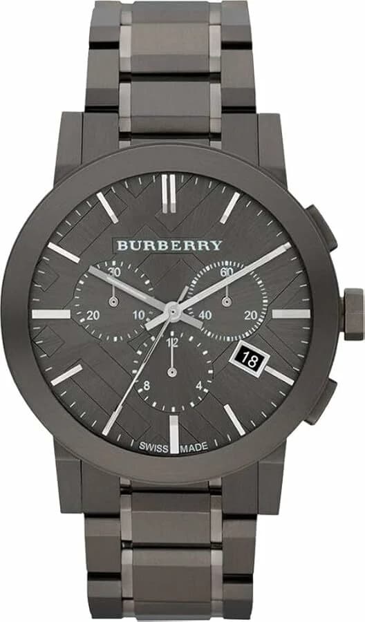Montre Burberry BU9354 Chronomètre en Acier Noir 42 mm