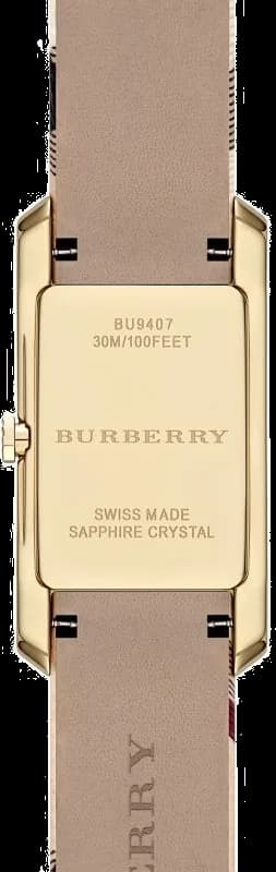 Montre Femme Burberry BU9407 Rectangulaire Cuir Beige et Verre Saphir vue 2