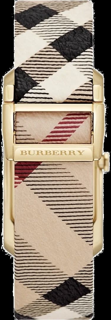 Montre Femme Burberry BU9509 Rectangulaire Cuir Beige Motif Check vue 3