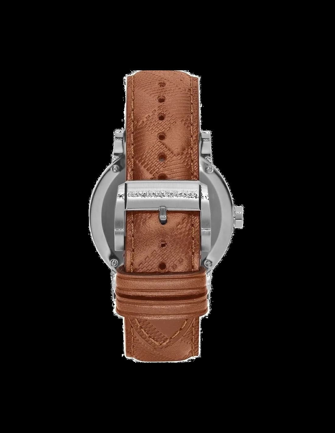 Montre Homme Burberry BU9904 avec bracelet en cuir marron vue 2