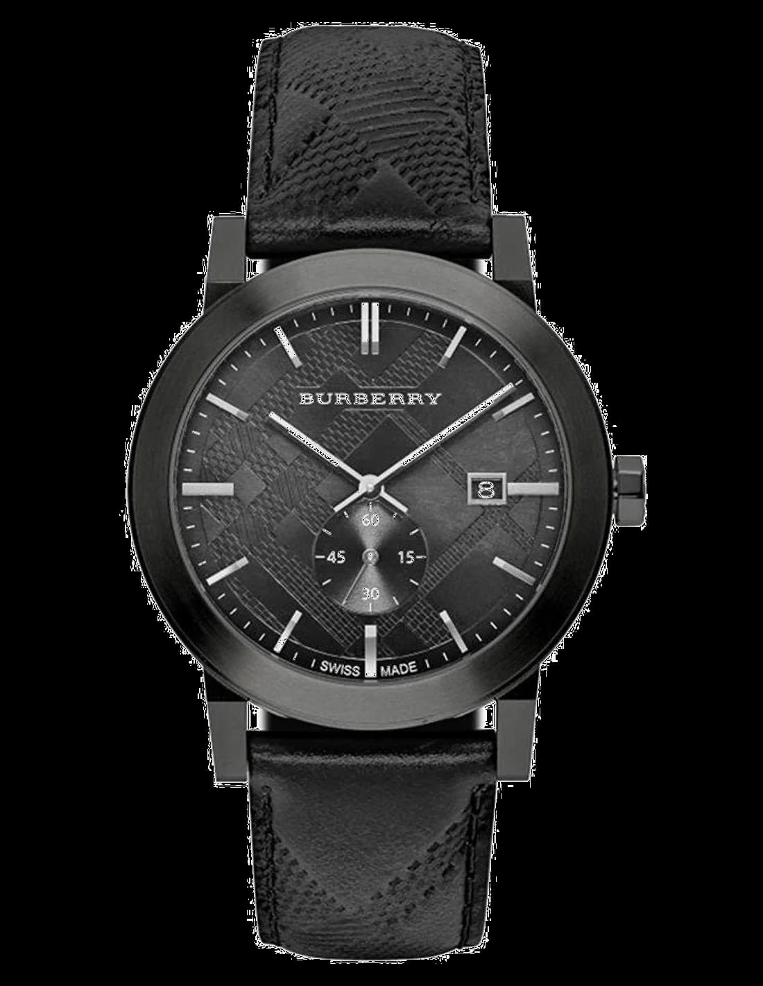 Montre Burberry BU9906 avec bracelet en cuir noir