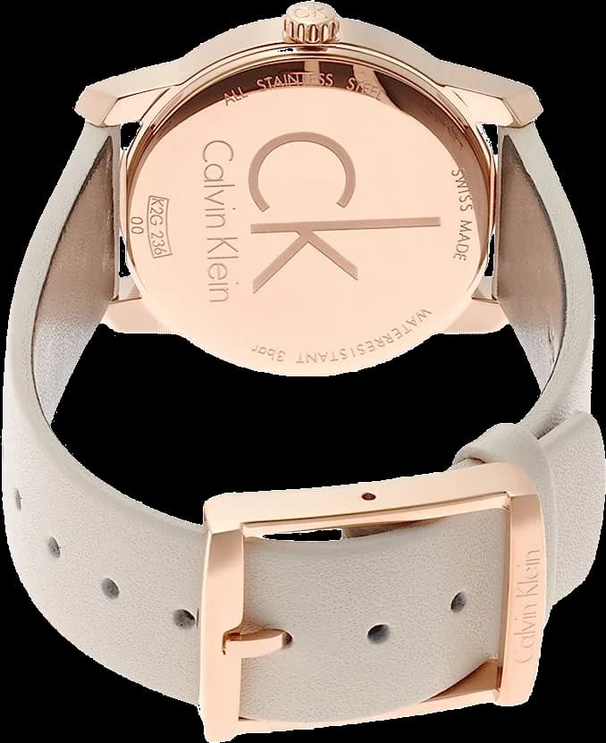 Montre Calvin Klein K2G236X6 avec bracelet en cuir beige vue 3