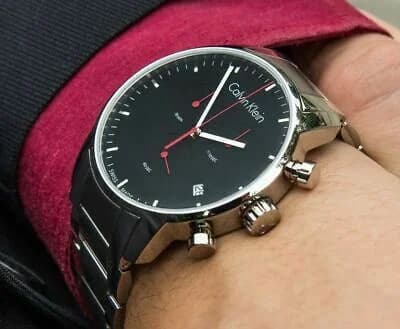 Montre Homme Calvin Klein K2G27141 City en Acier Inoxydable et Cadran Noir vue 3