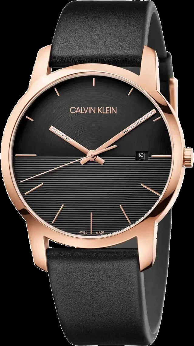 Montre Calvin Klein K2G2G6CZ Cadran Noir et Bracelet Cuir