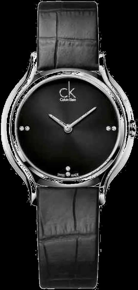 Montre Femme Calvin Klein Skirt K2U231CS Bracelet Cuir Noir Swiss Made