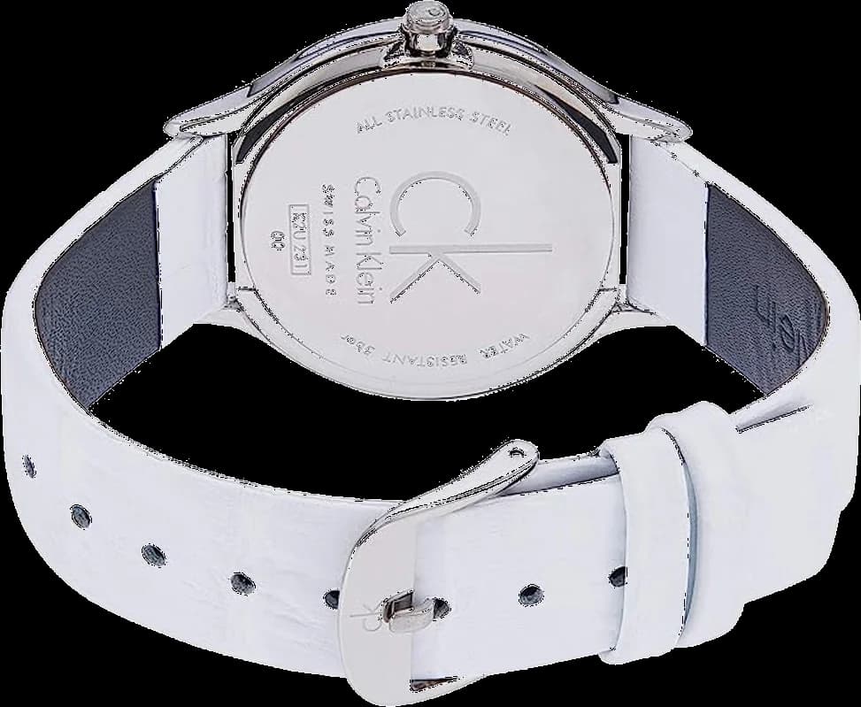 Montre Femme Calvin Klein Skirt K2U231KW Cuir Blanc Swiss Made vue 3