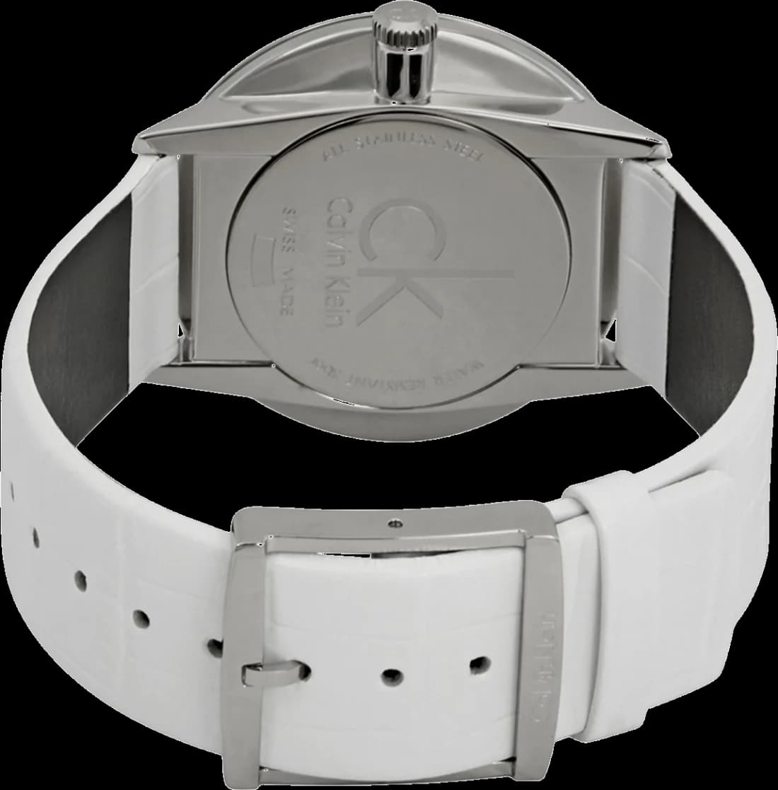 Montre Homme Calvin Klein K2Y2X1KW Accent en Cuir Blanc et Diamants vue 3