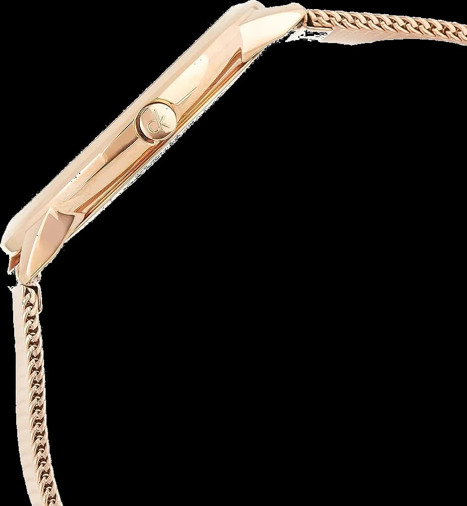 Montre Femme Calvin Klein K3M21621 Maille Milanaise Rose Gold et Noir vue 2
