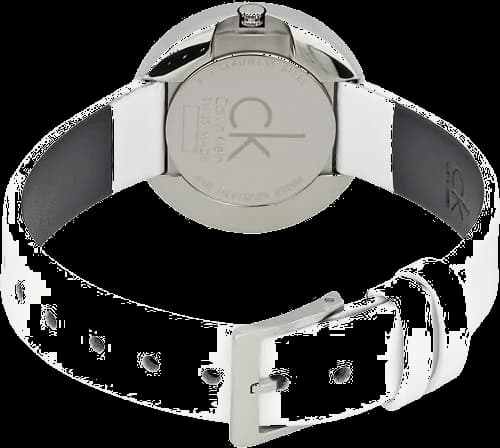 Montre Calvin Klein K3N231L6 avec Bracelet en Cuir Blanc vue 3