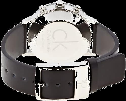 Montre Calvin Klein K7627107 Chronographe en Acier Poli et Cuir Noir vue 3