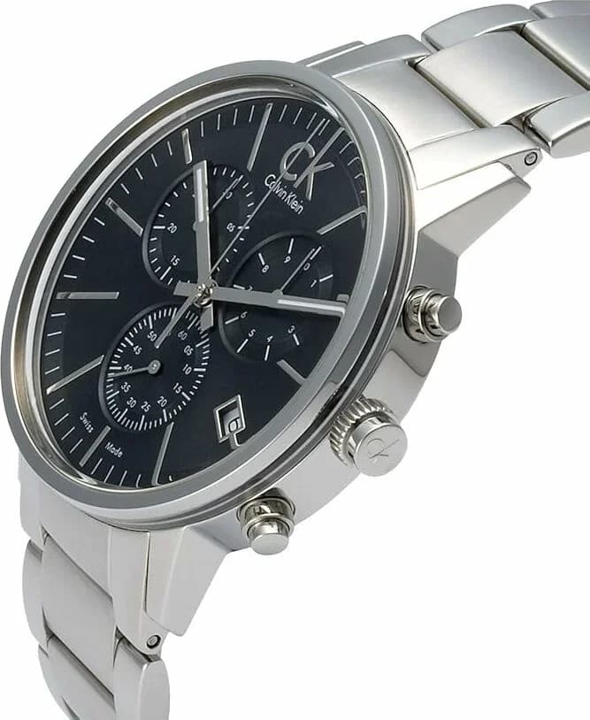 Montre Calvin Klein CK Chrono Post-minimal K7627161 cadran noir vue 2