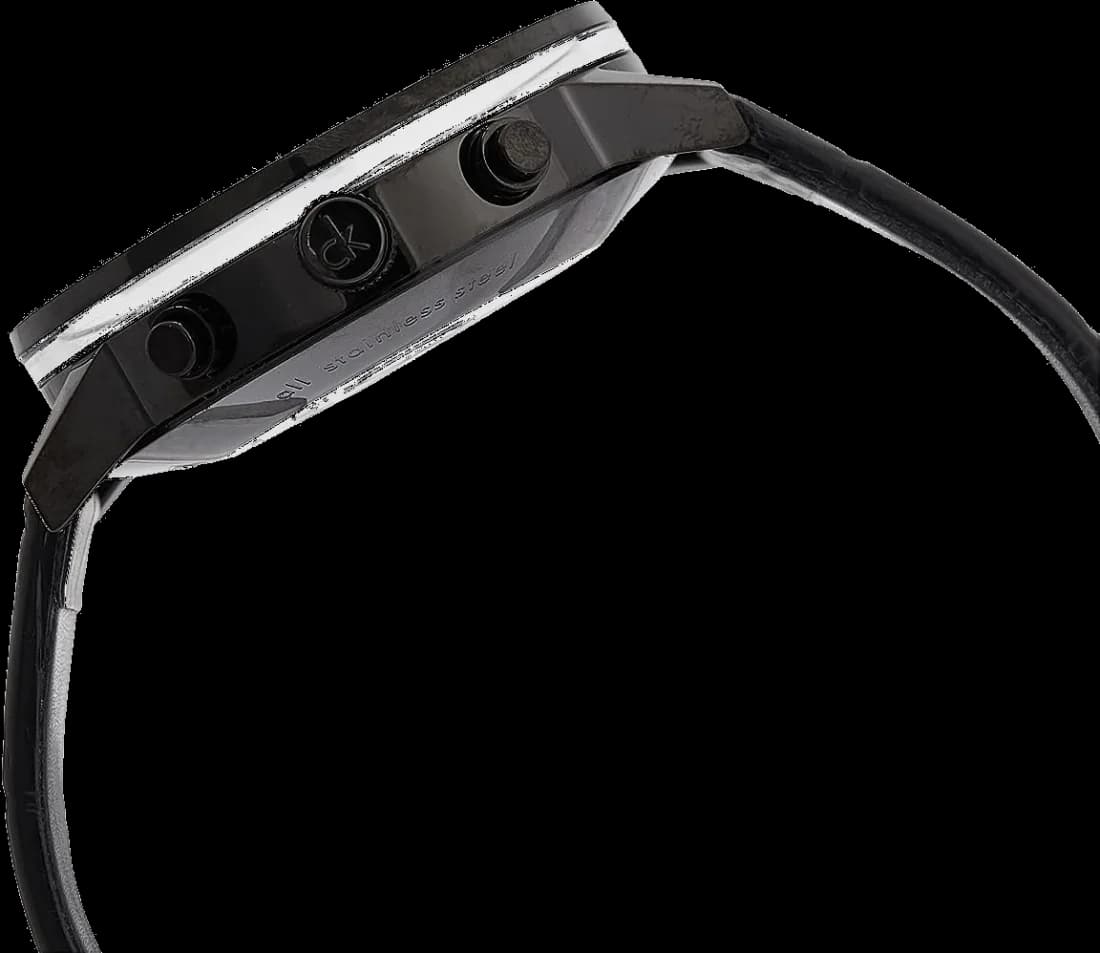 Montre Calvin Klein K7627401 Chronographe en Cuir Noir 42mm vue 2