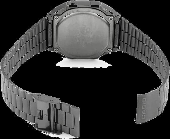 Montre Casio Collection Vintage A158WETB-ADF cadran noir digitale en métal noir vue 2