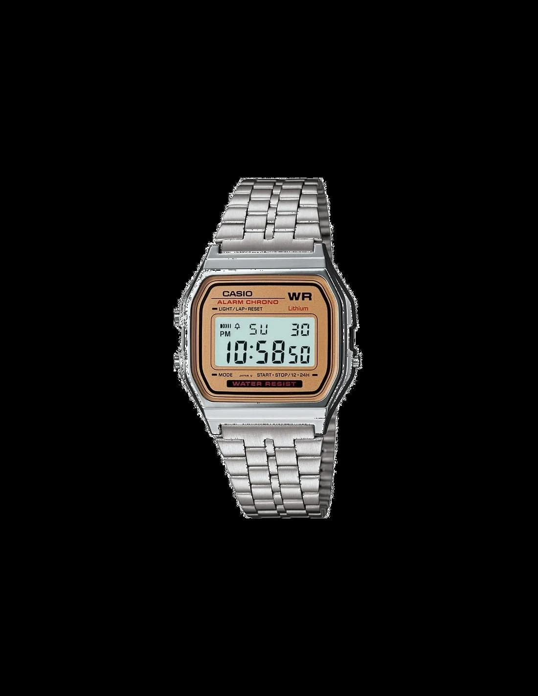 Montre Casio A159WEA-9EF Acier et Cadran Doré