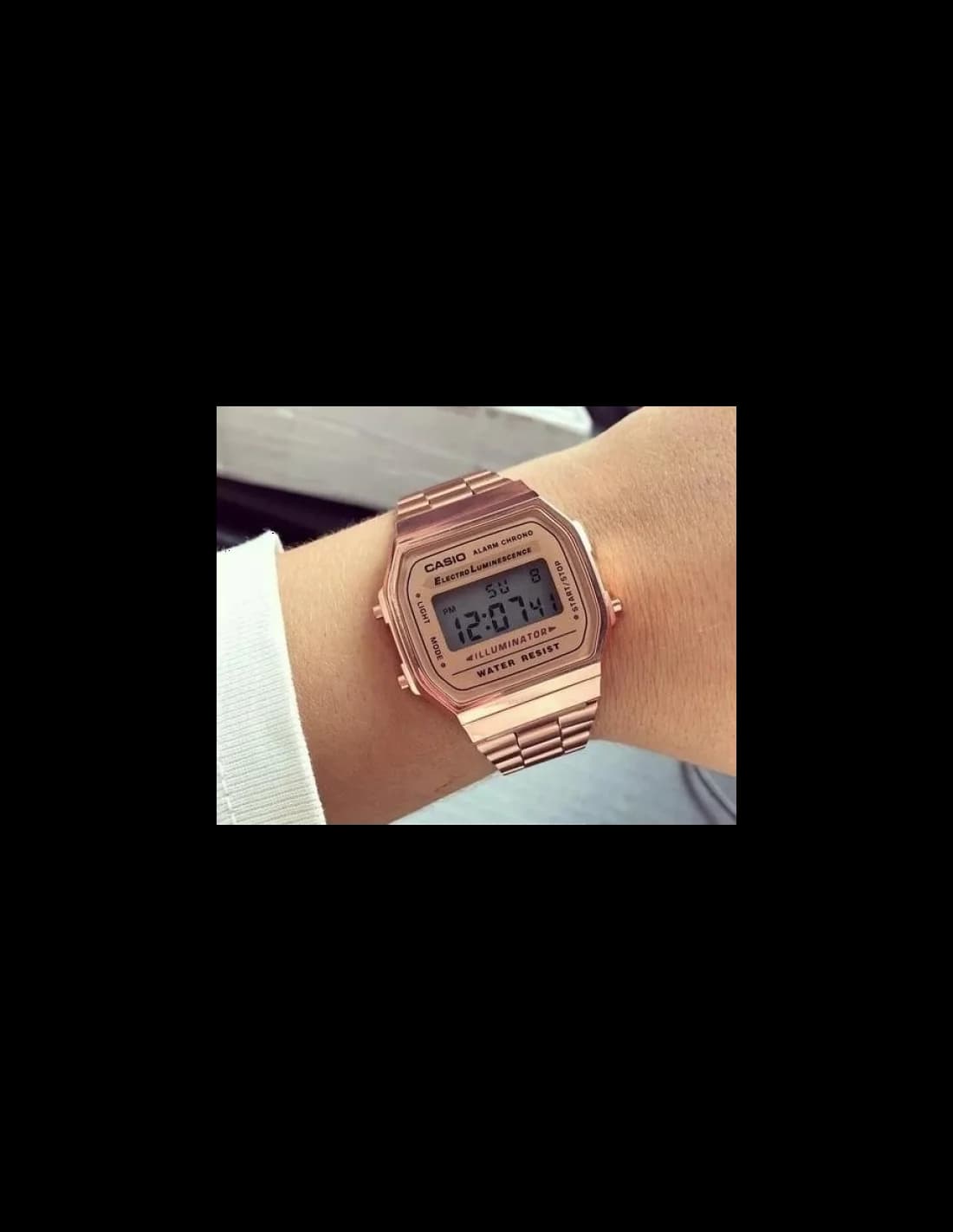 Montre Casio A168WG-5DF en Acier Inoxydable Plaqué Or Rose vue 3