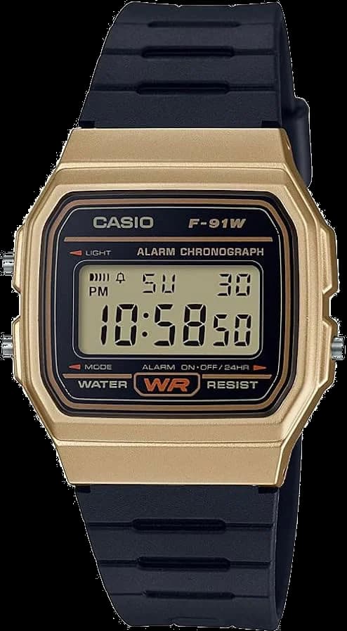 Montre Casio F-91WM-9AEF Bracelet en Résine Noir