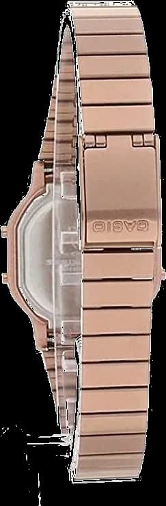 Montre Casio LA-11WR-5AEF en métal doré rose à affichage digital vue 2