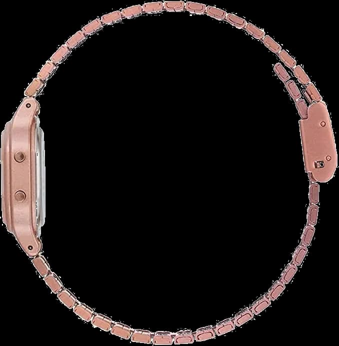 Montre Casio LA-11WR-5AEF en métal doré rose à affichage digital vue 3