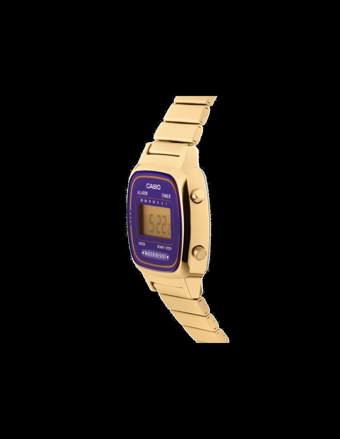 Montre Femme Casio LA670WEGA-6EF Dorée Cadran Violet vue 3
