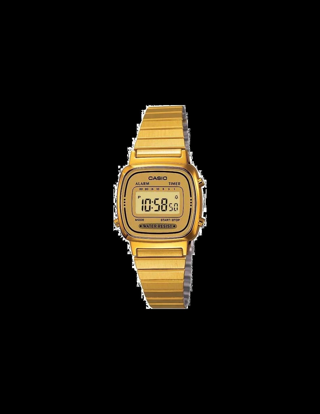 Montre Casio LA670WEGA-9EF en métal doré à affichage digital