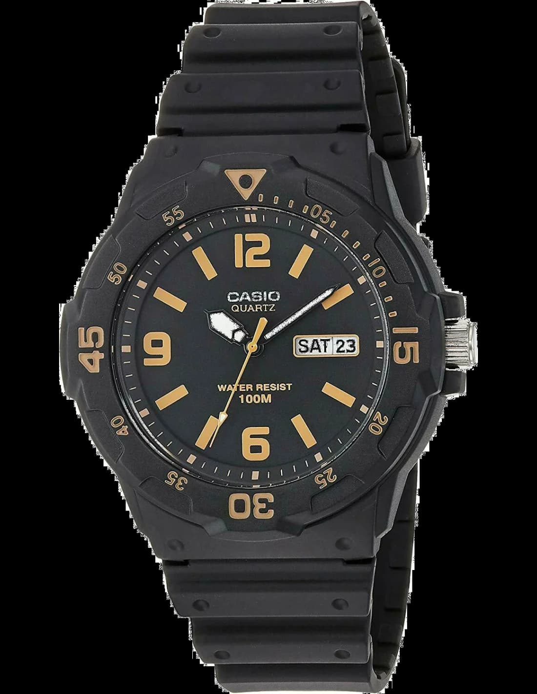 Montre Casio MRW-200H-1B3VEF Sport Noir en Résine avec Lunette Rotative