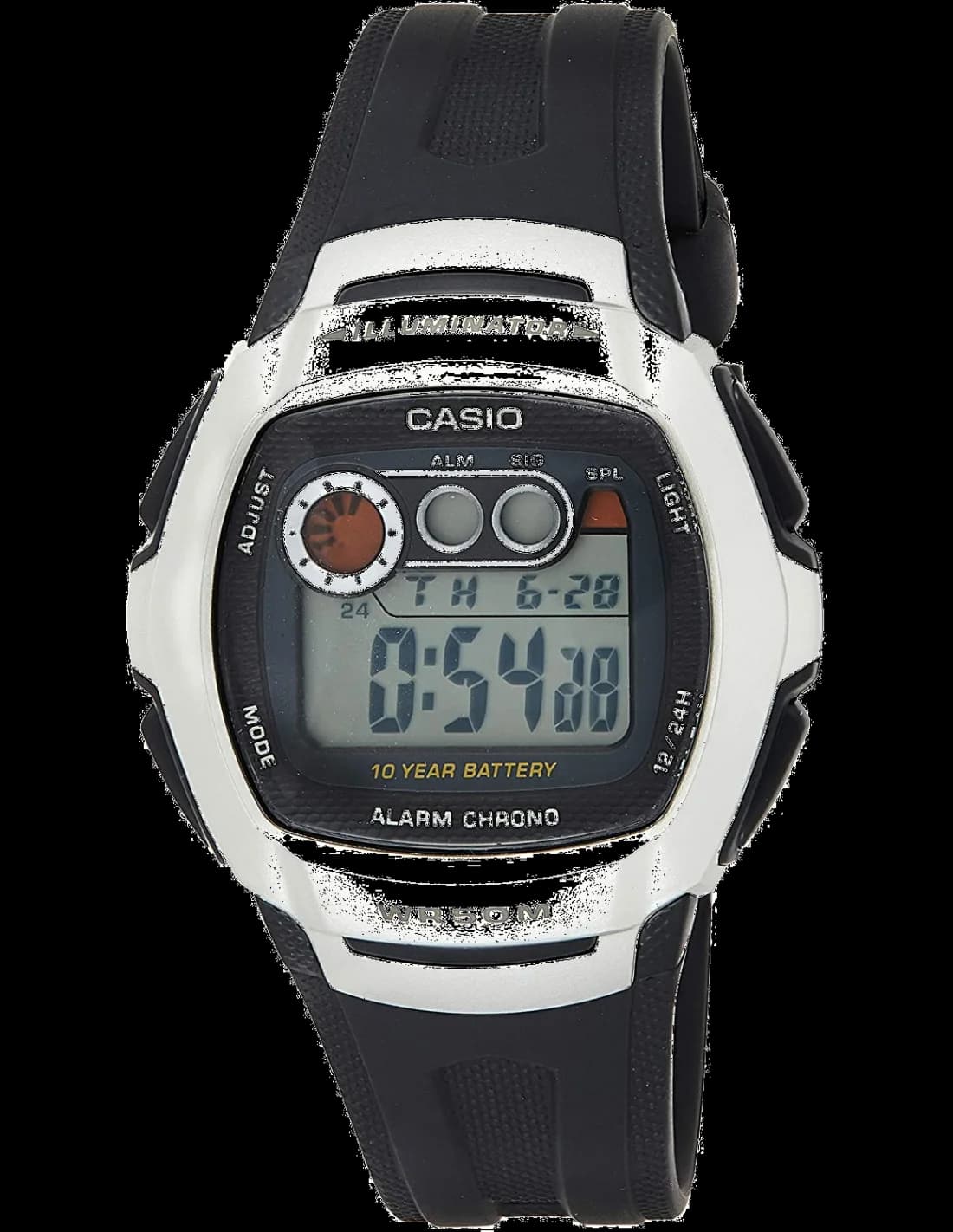 Montre Casio W-210-1AVEF Noir en Résine à Affichage Digital