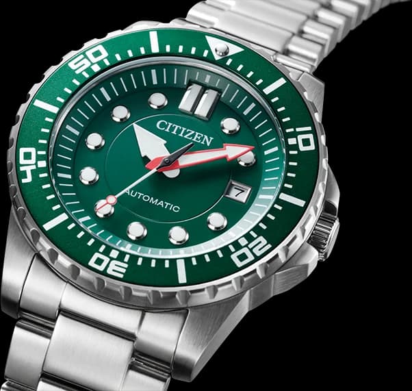 Montre Citizen NJ0129-87X Automatique Cadran Vert Acier vue 2