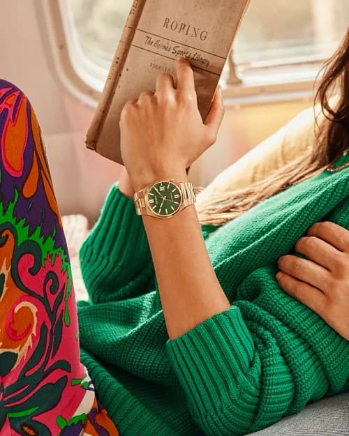 Montre Automatique Citizen Tsuyosa NJ0152-51X cadran vert vue 5