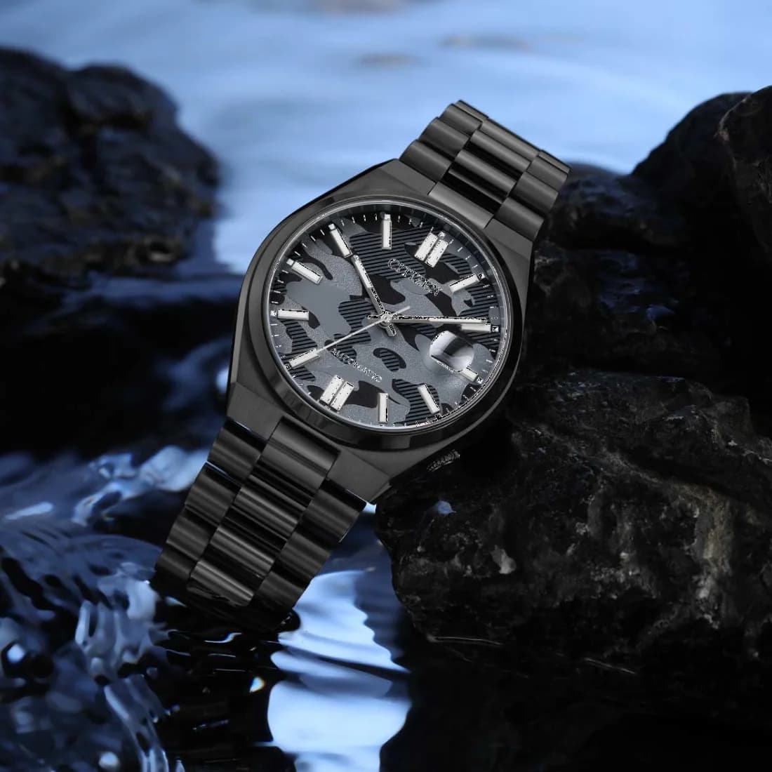 Montre Automatique Citizen Tsuyosa Camouflage NJ0155-87E cadran noir vue 4