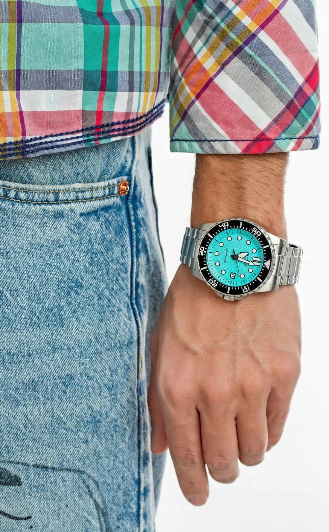 Montre Homme Citizen NJ0170-83X Automatique Acier Cadran Bleu Tiffany vue 5