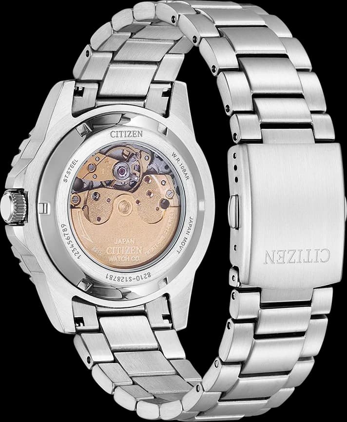 Montre Citizen NJ0171-81A Automatique Sport en Acier avec Cadran Blanc vue 3