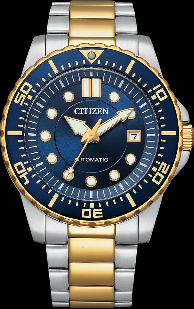 Montre Citizen NJ0174-82L Automatique Sport Acier Bicolore Cadran Bleu