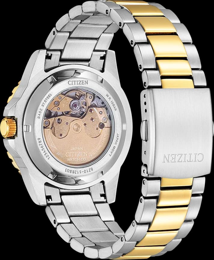 Montre Citizen NJ0174-82L Automatique Sport Acier Bicolore Cadran Bleu vue 3