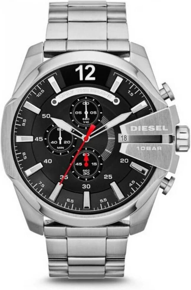Montre Diesel DZ4308 Mega Chief en Acier Inoxydable Argenté