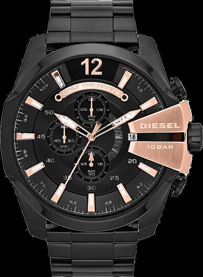 Montre Homme Diesel DZ4309 Noire et Plaques Or Rose