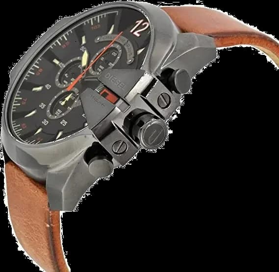 Montre Diesel DZ4343 Bracelet Cuir Marron et Boîtier Acier Robuste vue 2