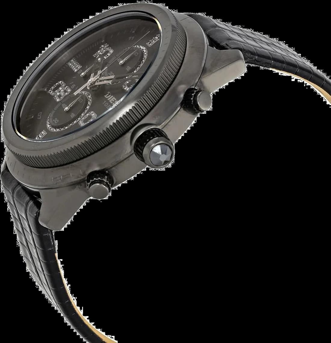 Montre Diesel DZ4437 Padlock Chronographe Noir Intégral vue 3