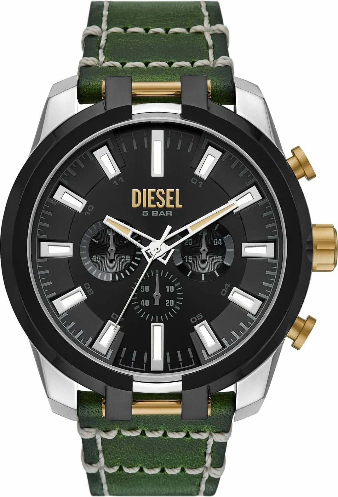 Montre Diesel DZ4588 Split Chrono en cuir vert vue 2