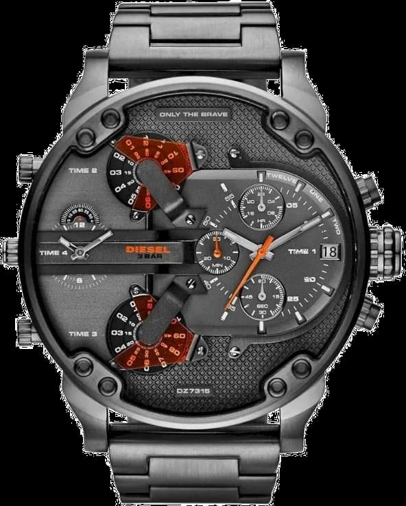 Montre Diesel Mr Daddy 2 DZ7315 anthracite chronographe acier élégant