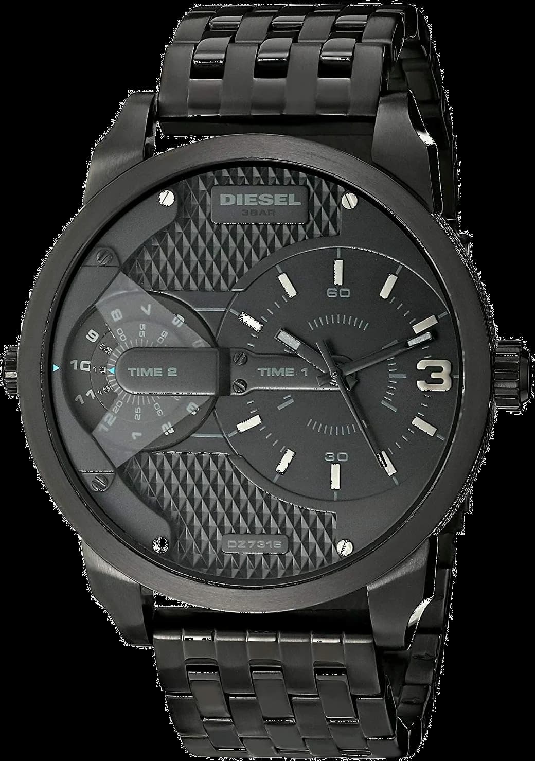Montre Diesel DZ7316 Mini Daddy en Acier Inoxydable Noir