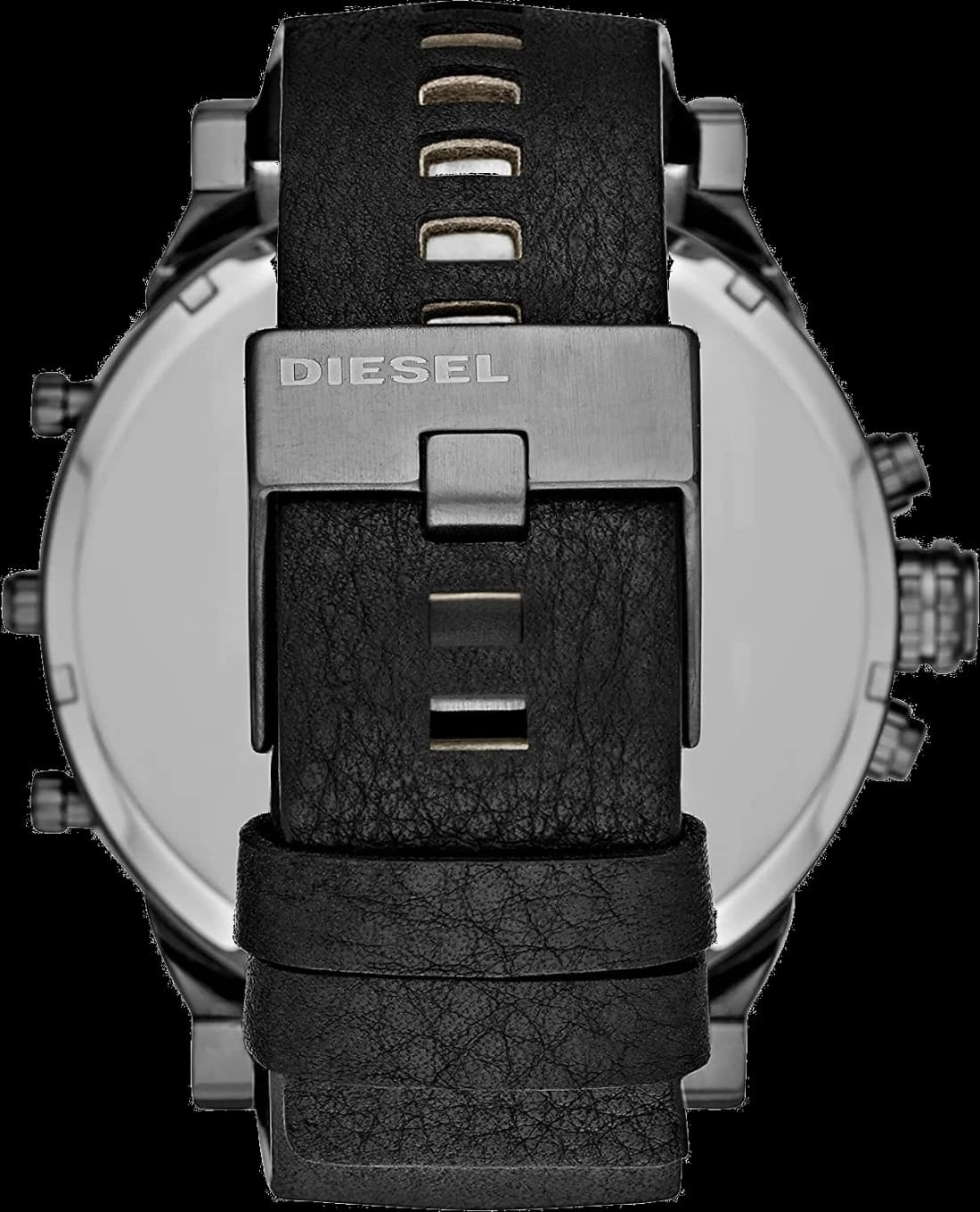 Montre Diesel Mr Daddy 2.0 cuir noir DZ7348 design biker vue 4