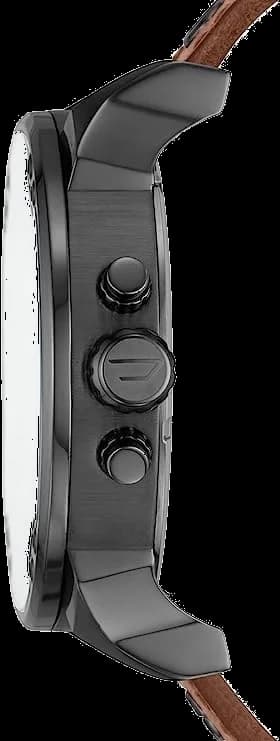 Montre Diesel DZ7413 Mr Daddy 2.0 bracelet cuir marron cadran noir chronographe vue 2