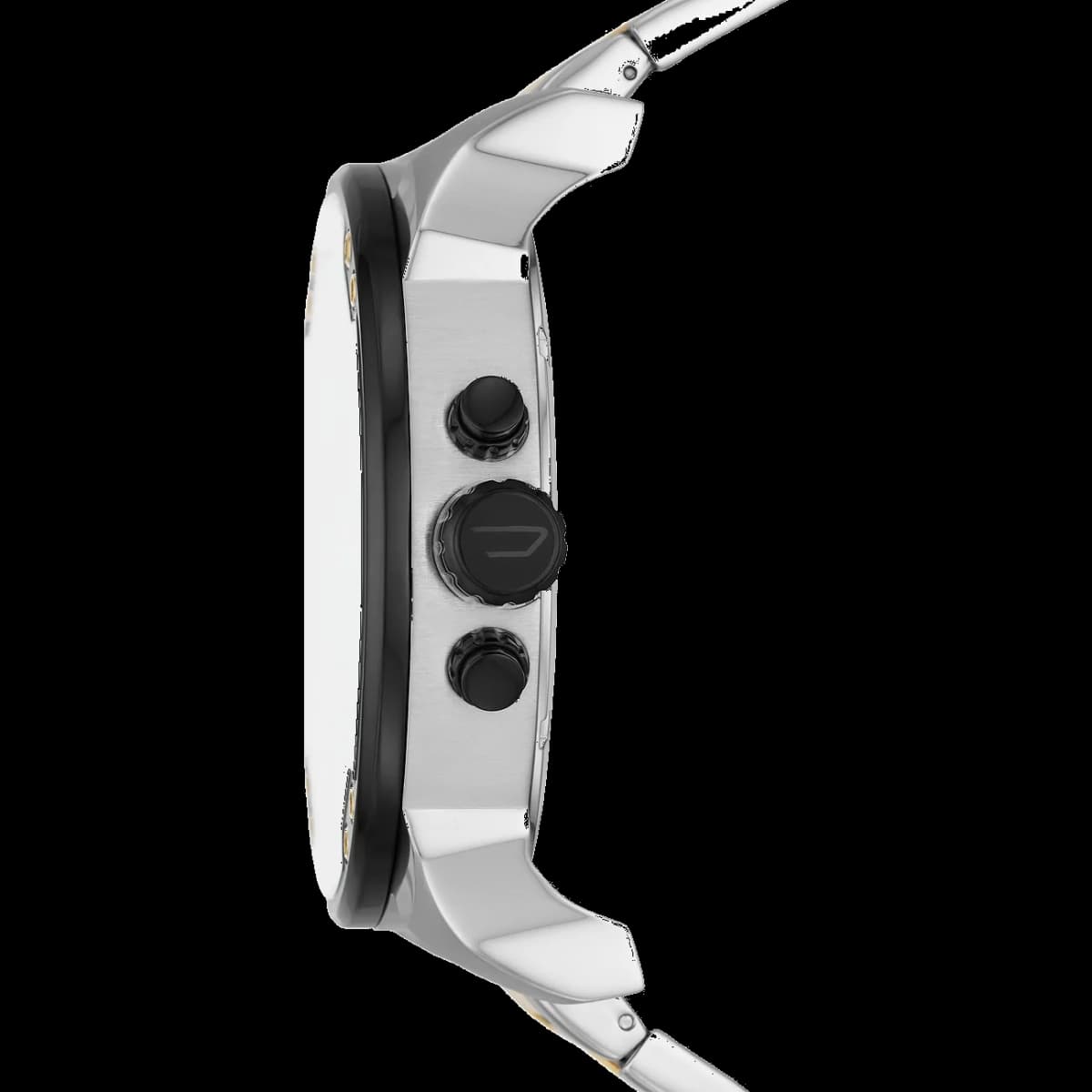 Montre Diesel Mr Daddy 2.0 acier inoxydable noir DZ7459 design robuste vue 3